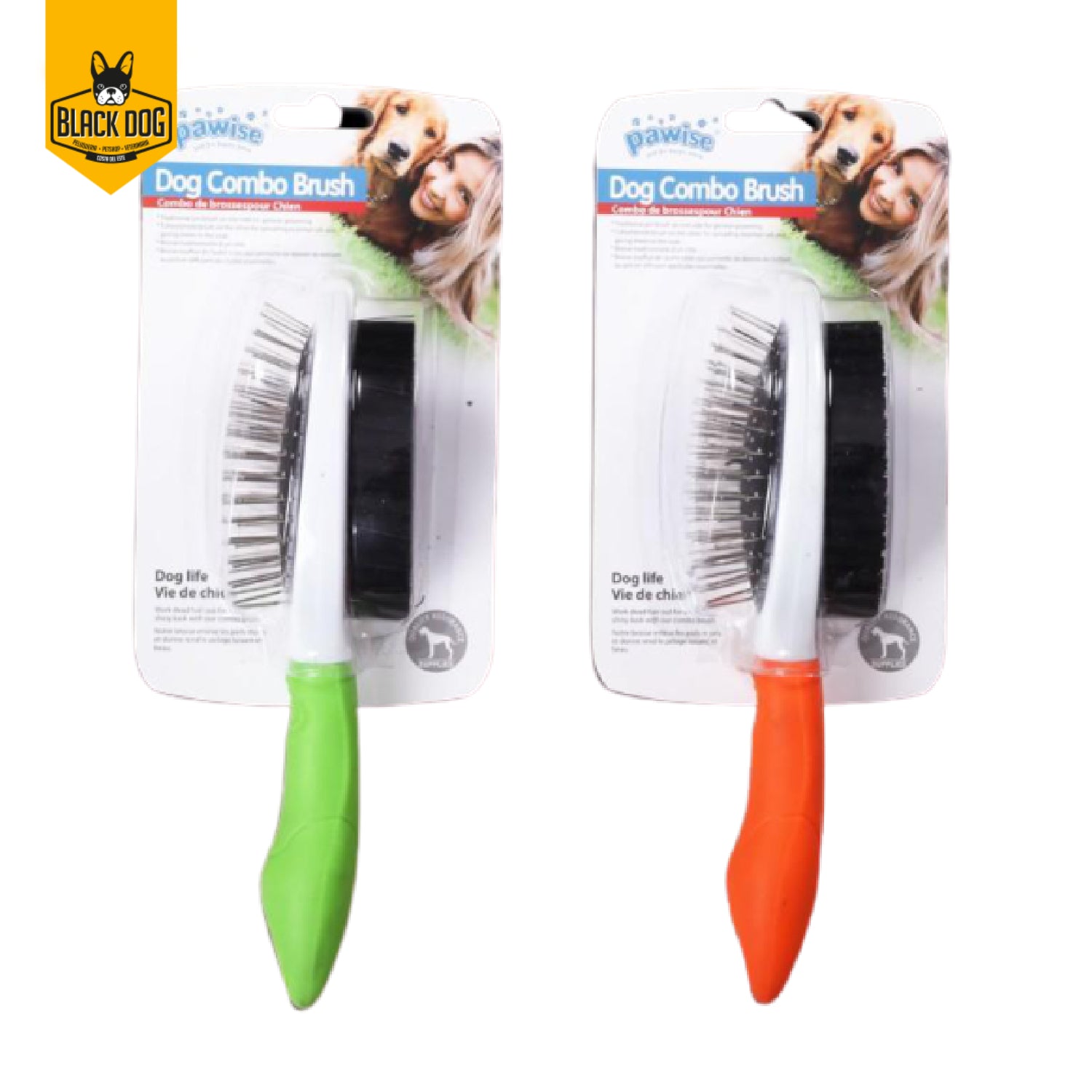 PAWISE | Pet Pin Double Brush | Cepillo de Pines Doble - BlackDogPanama